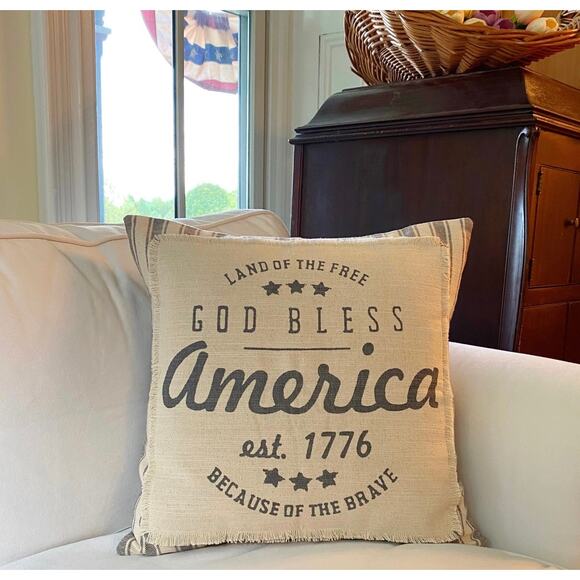 Piper’s Classics 18x18 “Land of the Free” Pillow Cover - new in pack - Picture 5 of 7